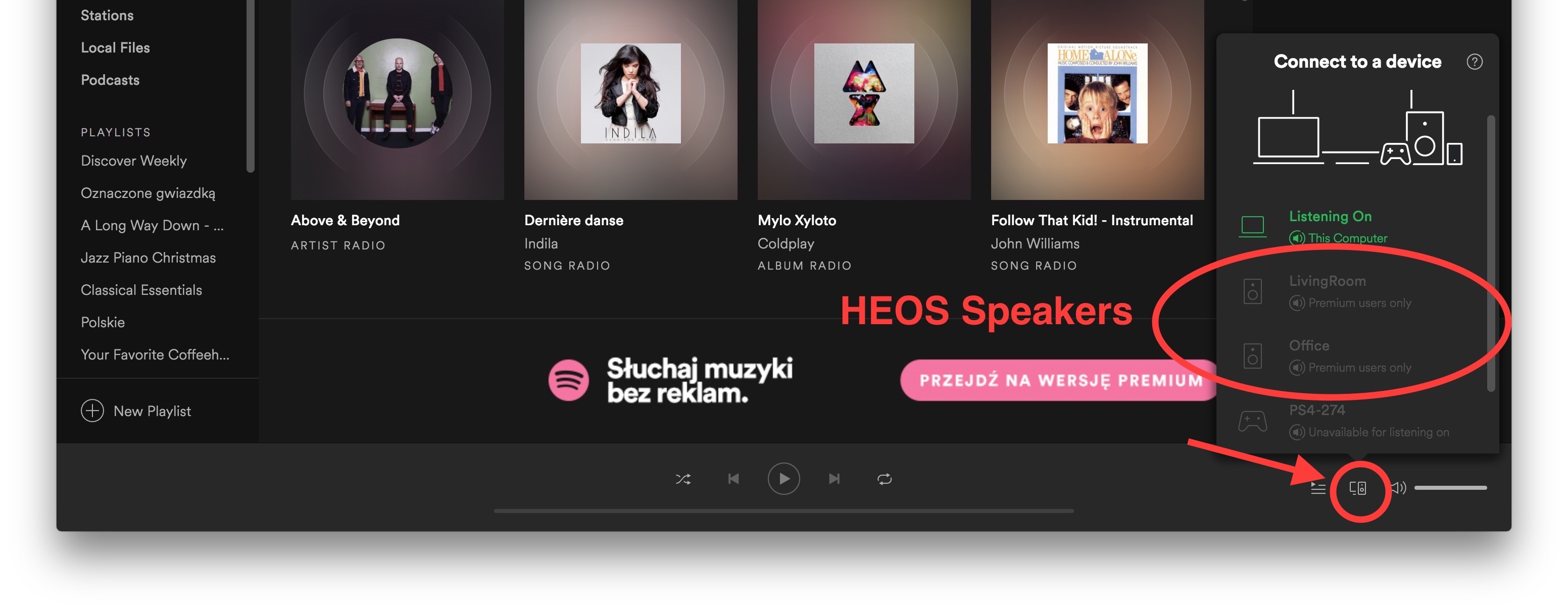 heos app volume